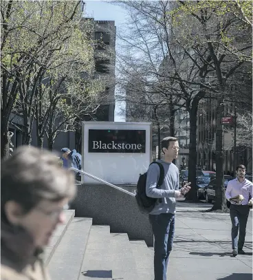  ?? VICTOR J. BLUE / BLOOMBERG ?? Blackstone’s private equity unit is in the process of deploying an US$18-billion fund.