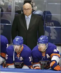  ?? ASSOCIATED PRESS FILE PHOTO ?? The New York Islanders have fired coach Barry Trotz after four seasons. The Islanders missed the playoffs this season for the first time in Trotz’s tenure. He is third all-time in wins with 914.