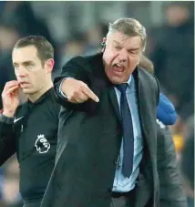  ?? — Reuters ?? Everton manager Sam Allardyce reacts during a match.