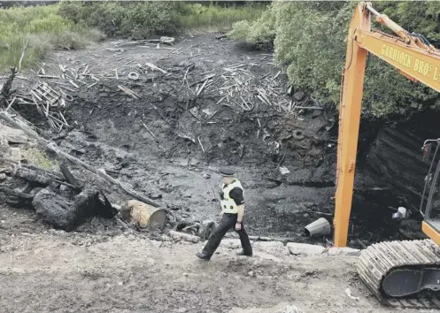  ??  ?? 0 Leanach quarry was previously deemed too dangerous to use divers but police are ‘extremely confident that vital evidence’ will be found