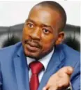  ??  ?? Mr Chamisa