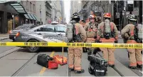  ?? GRAEME ROY THE CANADIAN PRESS ?? Firefighte­rswere on the scene Thursday after a bomb threat led to the evacuation of the King St. subway station Thursday.