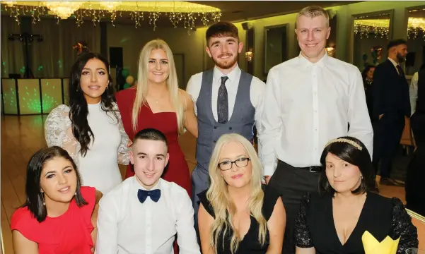  ??  ?? Enjoying their night out at the Kilcoole GAA awards night in the Parkview Hotel, Newtown were (back) Lucy Rooney, Jade Byrne, Evan Vines and Gary Coady; (front) Robyn Rooney, Fionn Mansfield, Therese Phipps and Frances Coady.