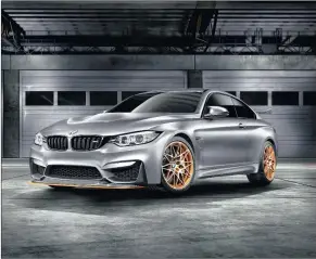  ??  ?? BMW debuted its concept M4 GTS at Pebble Beach in the US last weekend.