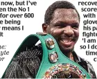  ?? KEVIN QUIGLEY ?? It’s job done: Dillian Whyte is in line for a title shot