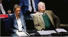  ?? FOTO: REUTERS ?? Die Fraktionsc­hefs der AfD, Alice Weidel und Alexander Gauland.