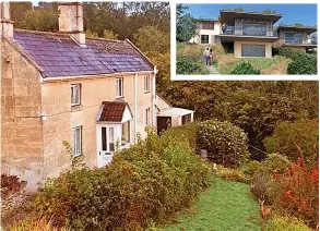  ?? Point Three Design/b&nes Council ?? Waterworks Cottage on Charlcombe Way and, inset, what the proposed homes to replace it could look like