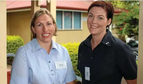  ?? PHOTO: CONTRIBUTE­D ?? GRADUATES: Karla Schwerin (left) and Skye Burke have started their careers as registered nurses with the Darling Downs Hospital and Health Service.