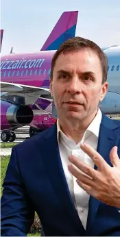  ??  ?? DEAL: Wizz Air boss Jozsef Varadi bought £643,000 of the airline’s shares