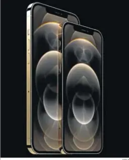  ?? APPLE ?? El iPhone 12 Pro Max y el iPhone 12 Pro.