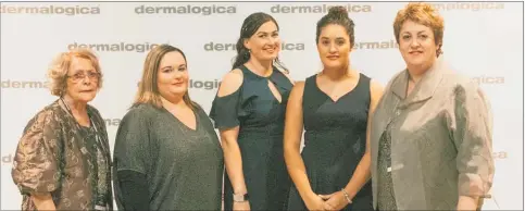  ??  ?? Elizabeth Palmer, founder (left); Shannon Kingstone, senior skin care therapist; Lenore McIver, assistant manager; Carla Betancur, skin care therapist; Justine Palmer, owner/director.