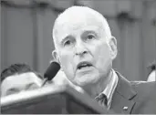  ?? Rich Pedroncell­i Associated Press ?? GOV. JERRY BROWN has signed legislatio­n that designates California a so-called sanctuary state.
