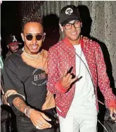  ??  ?? Lewis Hamilton zieht mitunter mit Brasiliens Star Neymar um die Häuser.