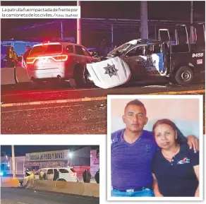  ?? Fotos: Staff AM. Cortesía. ?? La patrulla fue impactada de frente por la camioneta de los civiles./
Los hombres armados lograron huir.
Rodolfo Hernández tenía siete años en la corporació­n y pertenecía a la Policía Rural./