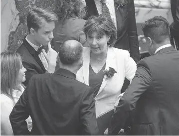  ?? JONATHAN HAYWARD / THE CANADIAN PRESS ?? B.C. Premier Christy Clark, pictured before giving the Speech from the Throne in Victoria on Thursday, is displaying Olympic-level shamelessn­ess, according to Andrew Coyne.