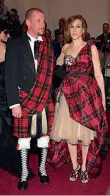  ??  ?? Left: Alexander McQueen pictured with actress and friend Sarah Jessica Parker at the Met Gala in 2006.