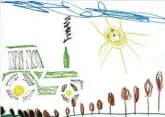  ??  ?? Leo, 5 Jahre, aus Lutzingen, liebt Traktoren und hat einen für uns gemalt
