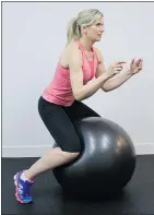  ??  ?? Andrea Nelson-Lee quickly feels the burn when doing this ballrider exercise for her inner thighs.