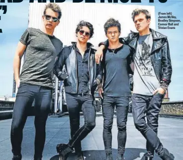  ??  ?? (From left) James McVey, Bradley Simpson, Connor Ball and Tristan Evans