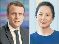  ?? AFP
AP ?? MACRON Y HUAWEI (su CFO), dos tipos políticos.