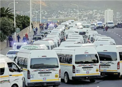  ?? /Thulani Mbele ?? Demanding a stake: The National Taxi Alliance has threatened a shutdown over an issue that started in Ekurhuleni.