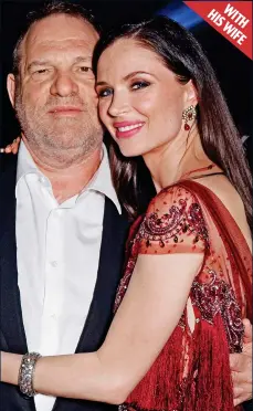  ??  ?? Parted: Harvey Weinstein and Georgina Chapman