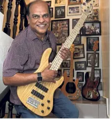  ??  ?? Padman may have retired but he’s not ready to sit quietly or put down his bass guitar. — Photos: YAP CHEE HONG/ The Star