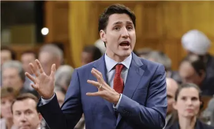  ??  ?? Justin Trudeau: ‘We are engaged with the export permits to try and see if there is a way of no longer exporting these vehicles to Saudi Arabia.’ Photograph: Canadian Press/Rex/Shuttersto­ck