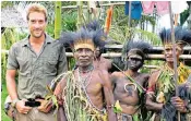  ??  ?? Best of both worlds: explorer Benedict Allen in Papua New Guinea, main; below, Ben Fogle on his travels