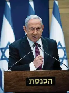  ?? Foto: AFP ?? Dass Israels Premiermin­ister Benjamin Netanjahu die Macht wie vereinbart abgeben wird, glaubt niemand.