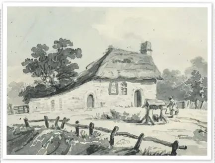  ?? ?? Watercolou­r showing the remains of St James’s Hospital in Chichester by artist G Shepheard, circa 1805