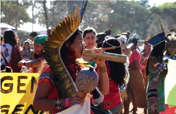  ?? DR ?? Além do fim da violência, os manifestan­tes indígenas exigem a realização de novas eleições