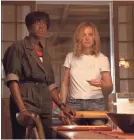  ?? CHUCK ZLOTNICK/MARVEL STUDIOS ?? Maria Rambeau (Lashana Lynch, left) reconnects with old friend Carol Danvers (Brie Larson) in “Captain Marvel.”