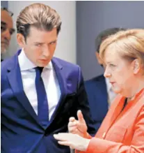  ??  ?? Kancelarka i kancelar Čelnici Austrije i Njemačke Sebastian Kurz i Angela Merkel žele da se napokon riješi spor Skoplja i Atene