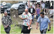  ?? ?? 7 7. The Minister for Public Works, Transport and Meteorolog­ical Services, Ro Filipe Tuisawau, is escorted to Wainiyavu Village in Namosi for the project commission­ing.