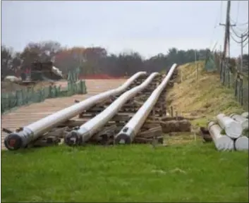  ?? PETE BANNAN — MEDIANEWS GROUP ?? The Mariner East 2 pipeline project along Boot Road in East Goshen. The pipeline runs through Delaware, Chester and Berks counties.