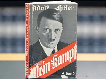  ??  ?? Adolf Hitler’s Mein Kampf was a well-thumbed choice of non-fiction at Castle Huntly, while Scottish author Ian Rankin was popular among prisoners for his crime novels.