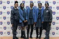 ??  ?? Waverley Girls’ High: Tshegofats­o Malebe, Katlego Moyana, Dakalp Muleya, Tshivelets­o Kwanaite and Rethabile Radise