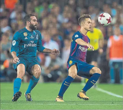  ?? FOTO: PERE PUNTÍ ?? Denis Suárez en la Supercopa de España ante el Real Madrid. Salió en la segunda parte y tuvo una buena actuación