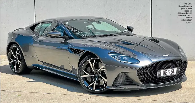  ??  ?? The DBS Superlegge­ra gets a new nose to differenti­ate it from the DB11.