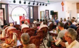  ??  ?? June 1, 2017: Local residents enjoy a storytelli­ng performanc­e at an auditorium in Yaozhuang Town, Jiashan County, Zhejiang Province. During his tenure in Zhejiang, Xi Jinping attached great importance to cultural developmen­t. by Zhang Cheng/xinhua