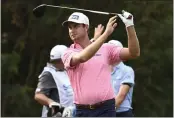  ?? MATTHEW THAYER – AP ?? Harris English watches a shot from the 15th tee during the second round of the Tournament of Champions golf event on Friday in Kapalua, Hawaii.