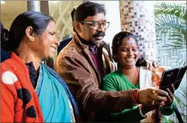  ??  ?? Jharkhand Chief Minister (designate) Hemant Soren meets general public and party supporters at his residence in Ranchi, Jharkhand, Friday
