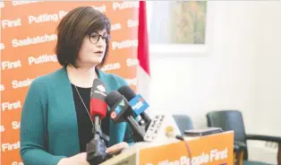  ?? TROY FLEECE ?? NDP education critic Carla Beck is taking aim at the education minister’s small-ticket expenses, saying teachers are being asked to do more with less and are often expected to pay out of pocket for necessitie­s.