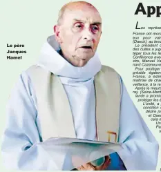  ??  ?? Le père Jacques Hamel