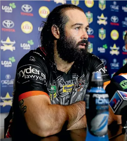  ??  ?? Prop Aaron Woods has been urged to stay loyal to Wests Tigers.