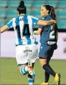  ?? FOTO: EFE ?? Leire celebra su gol al Levante