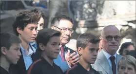  ?? FOTO: PEP MORATA ?? Josep Maria Bartomeu ayer en la Diada junto al vicepresid­ente Carles Vilarrubí