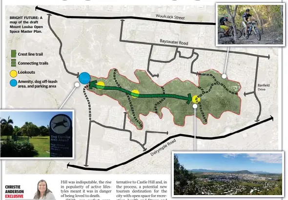  ??  ?? BRIGHT FUTURE: A map of the draft Mount Louisa Open Space Master Plan.