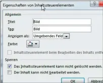  ??  ?? Rechts: Mit dem Bildinhalt­ssteuerele­ment lassen sich auch Bilder einfügen.